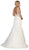 May Queen - RQ7643 Embroidered V-neck Trumpet Dress With Train Special Occasion Dress