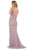 May Queen - RQ7654 Applique Deep V-neck Trumpet Dress Special Occasion Dress