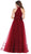 May Queen - RQ7669 High Neck Pleated A-Line Evening Gown Special Occasion Dress