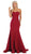 May Queen - RQ7703 Strapless Sweetheart Trumpet Evening Dress Bridesmaid Dresses 4 / Burgundy