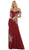 May Queen - RQ7712 Embellished Off-Shoulder Trumpet Dress Special Occasion Dress 4 / Burgundy