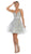 May Queen - RQ7719 Jeweled Corset Back A-Line Dress Cocktail Dresses 2 / Silver