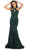 May Queen - RQ7743 Appliqued Halter Mermaid Gown Evening Dresses 4 / Hunter-Grn