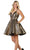 May Queen RQ7766 - Sleeveless A-Line Cocktail Dress In Gold