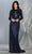 May Queen - RQ7795 Sequin Embellished Long Sleeves Dress Evening Dresses 4 / Navy