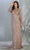 May Queen - RQ7795 Sequin Embellished Long Sleeves Dress Evening Dresses 4 / Rosegold