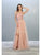 May Queen - RQ7809 Beaded Asymmetrical Dress with Slit Prom Dresses 4 / Rosegold