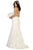 May Queen - RQ7811 Embroidered Deep V-neck Trumpet Dress Wedding Dresses