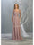 May Queen - RQ7820 Bead Embellished V-Neck A-Line Dress Mother of the Bride Dresses M / Mauve