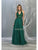 May Queen - RQ7863 Strappy High Halter A-Line Gown Prom Dresses 4 / Hunter-Grn