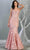May Queen - RQ7865 Lace Appliqued V-Neck Trumpet Dress Evening Dresses