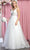 May Queen RQ7888 - Sleeveless Sheer V-neck Wedding Gown Wedding Dresses