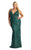 May Queen RQ7932 - Floral Applique Prom Dress Belts 4 / Hunter Green