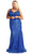 May Queen RQ7941 - Sequined Cut-out Evening Dress Evening Dresses 4 / Royal