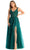 May Queen RQ7949 - Floral Embroidered Bodice Gown Prom Dresses 4 / Huntergreen