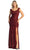 May Queen RQ7950 - Off Shoulder Sequin Evening Gown Evening Dresses 4 / Burgundy