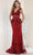 May Queen RQ7951 - Floral Embellished Evening Dress Evening Dresses 4 / Burgundy