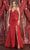 May Queen RQ7952 - Embellished Slit Long Gown Evening Dresses 4 / Red