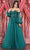 May Queen RQ7953 - Strapless Floral A line Gown Ball Gowns 4 / Huntergreen