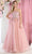 May Queen RQ7968 - Straight Neck Floral Long Gown Bridesmaid Dresses 4 / D/Rose/Gold