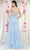 May Queen RQ7974 - Embroidered Strappy Train Gown Prom Dresses