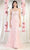 May Queen RQ7974 - Embroidered Strappy Train Gown Prom Dresses 4 / Blush