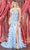 May Queen RQ7979 - V Neck High Slit Evening Dress Evening Dresses 4 / Dustyblue