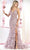 May Queen RQ7979 - V Neck High Slit Evening Dress Evening Dresses 4 / Mauve