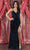 May Queen RQ7986 - Draped Sequin Prom Dress Prom Dresses 2 / Teal Blue