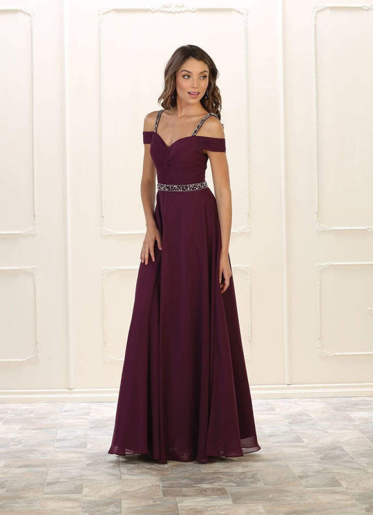 May Queen - Ruched Off Shoulder Bridal Dress MQ-1515 - 1 pc Hunter Green In Size 8 Available CCSALE