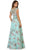 May Queen - Sheer Cap Sleeves Floral Embellished A-line Gown RQ7554 - 1 pc Mint in size o Available CCSALE