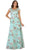 May Queen - Sheer Cap Sleeves Floral Embellished A-line Gown RQ7554 - 1 pc Mint in size o Available CCSALE 8 / Mint