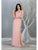 May Queen - Sheer Sleeve Trumpet Evening Dress MQ1783 - 1 pc Dusty Rose In Size 2XL Available CCSALE 2XL / Dusty Rose
