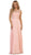May Queen - Sleeveless Illusion Lace Evening Dress Bridesmaid Dresses 4 / Blush