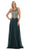 May Queen - Sleeveless Lace Applique Chiffon Long Dress MQ1616 - 1 pc Navy In Size 16 Available CCSALE 20 / Hunter-Grn