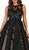May Queen Sleeveless Mesh Satin Gown with Embroidery RQ7516 - 1 pc Black In Size 14 Available CCSALE 14 / Black