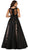 May Queen Sleeveless Mesh Satin Gown with Embroidery RQ7516 - 1 pc Black In Size 14 Available CCSALE 14 / Black