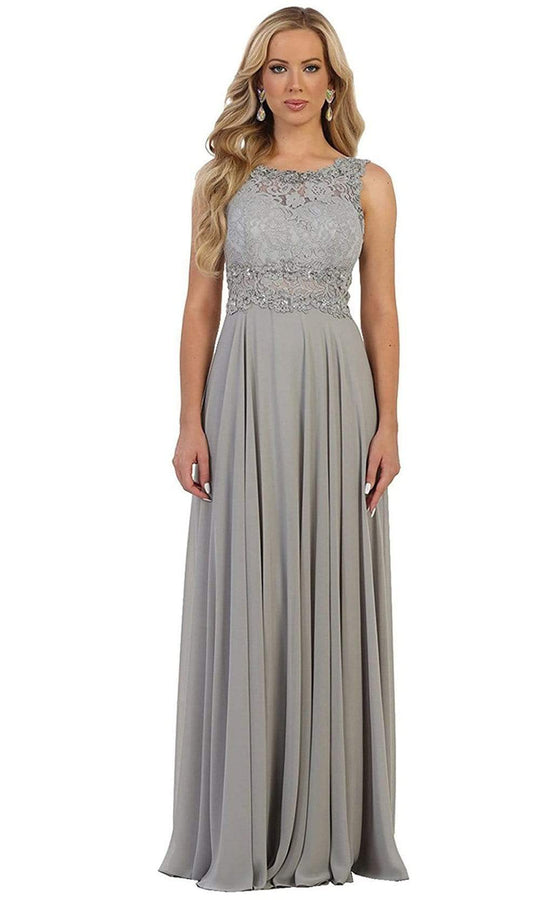 May Queen - Sleeveless Scoop Bodice A-Line Dress MQ1539