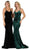 May Queen - Spaghetti Strap Velvet Trumpet Evening Dress MQ1656 - 1 pc Hunter Green In Size 12 Available CCSALE 12 / Hunter Green