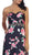 May Queen - Strapless Floral Print Evening Gown MQ1403 - 1 pc Navy/Pink In Size 6 Available CCSALE 6 / Navy/Pink