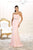 May Queen Strapless Glimmering Waist Evening Gown MQ1497 - 1 pc Blush In Size 8 and 1 pc Burgundy in Size 6 Available CCSALE