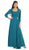 May Queen - Strapless Pleated A-Line Gown with Bolero MQ 630 - 1 Pc Teal in Size L Available CCSALE L / Teal