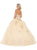 May Queen - Strapless Scalloped Appliqued Ballgown LK107 - 1 pc Champagne In Size 6 Available CCSALE 6 / Champagne