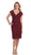 May Queen - Tiered Scallop Lace V-Neck Formal Dress MQ974 Cocktail Dresses M / Burgundy