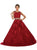 May Queen - Two Piece Embellished Evening Gown Special Occasion Dress 2 / Burgundy