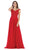 May Queen - V Neck Lace Applique Chiffon Long Formal Dress MQ1602 Bridesmaid Dresses