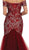 May Queen - V-neck/Off-Shoulder Mermaid Evening Dress MQ1495 - 1 pc Burgundy in Size 6 Available CCSALE
