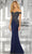 MGNY By Mori Lee – 71616SC Beaded Sweetheart Off-shoulder Long Dress CCSALE 8 / Navy