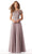 MGNY By Mori Lee - 71824 Embellished Bateau Chiffon A-line Dress Mother of the Bride Dresses 2 / Lilac