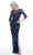 MGNY By Mori Lee - 72232 Fully Beaded Net Sheath Evening Gown Mother of the Bride Dresses 2 / Navy